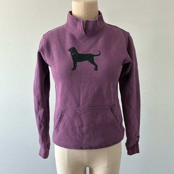 The Black Dog Purple High Neck Pullover Sweatshirt - Picture 1 of 11